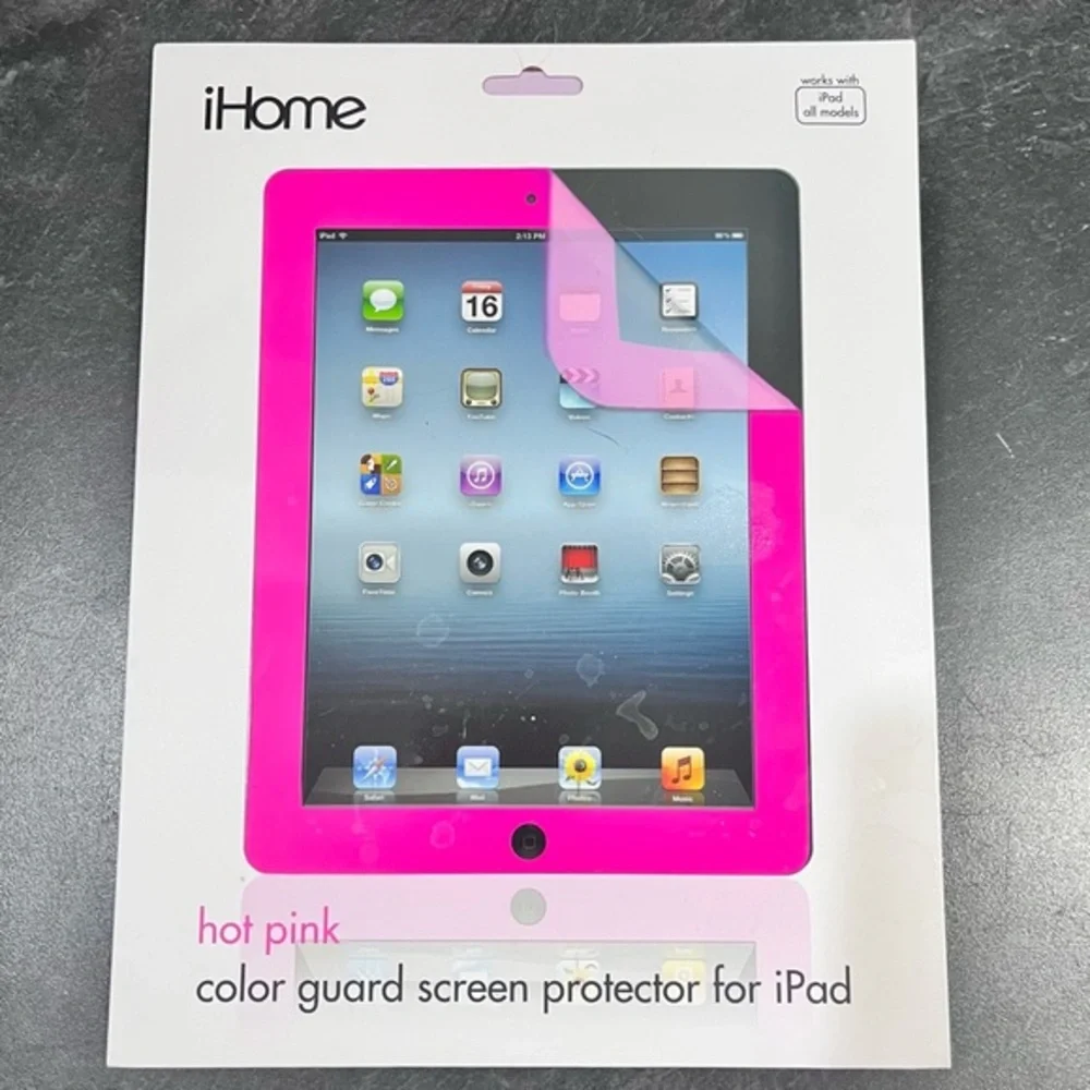 New hot pink color guard screen protector for iPad